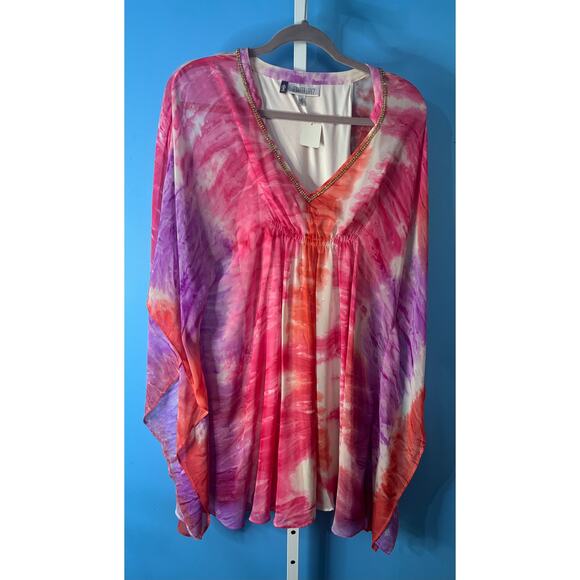 (49) Vibrant Jennifer Lopez Top Size M - Picture 1 of 1